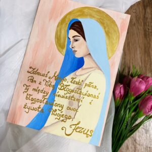 MARYJA OPIEKUNKA z modlitwą
