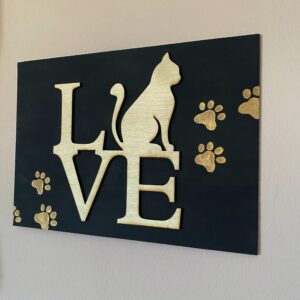 Tabliczka LOVE CAT