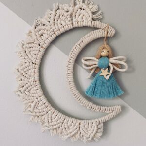 Makrama Księżyc z Aniołem