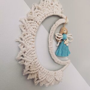 Makrama Księżyc z Aniołem