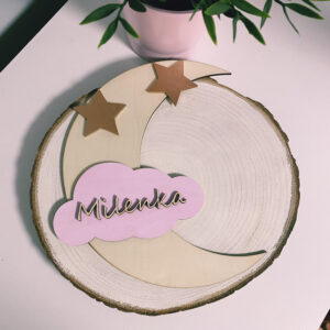 Drewniany Księżyc z Imieniem
