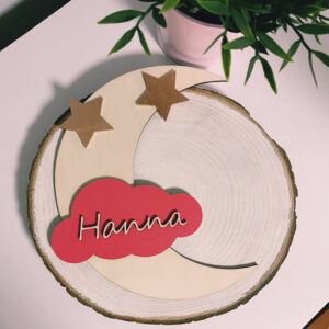Drewniany Księżyc z Imieniem