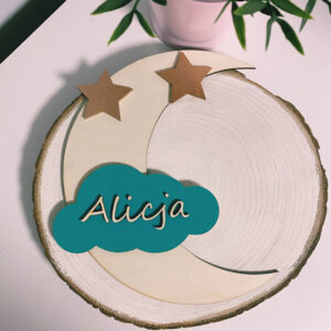 Drewniany Księżyc z Imieniem