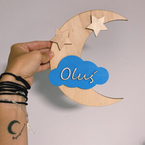 Drewniany Księżyc z Imieniem