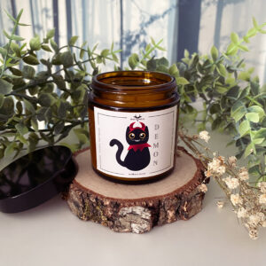 Demon – Naturalna świeca sojowa zapachowa 120ml – Kocie Humorki