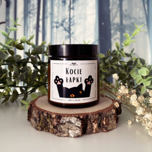 Kocie Łapki – Naturalna świeca sojowa zapachowa 120ml – Kocie Humorki