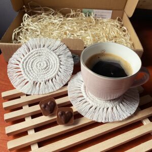 Makrama okrągła Podkładka pod kubek