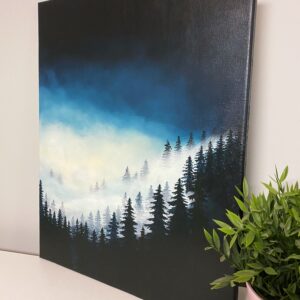 Obraz akrylowy Mglisty poranek sklep Biały Kruk wykonany przez Joannę Jarczyk w 2022 roku