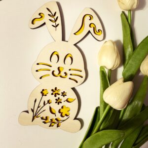 Drewniany Zając Wielkanocny