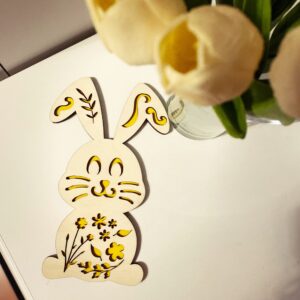 Drewniany Zając Wielkanocny