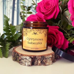 Cytrynowa Babeczka – Naturalna świeca sojowa zapachowa 120ml - Sklep Biały Kruk