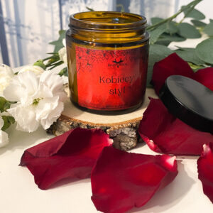 Kobiecy Styl – Naturalna świeca sojowa zapachowa 120ml - Sklep Biały Kruk