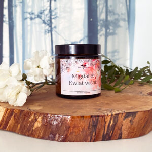 Piwonia & Piżmo – Naturalna świeca sojowa zapachowa 120ml - Sklep Biały Kruk