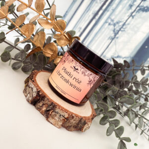 Płatki róż i brzoskwinia – Naturalna świeca sojowa zapachowa 120ml