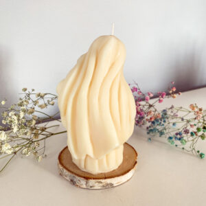 Naturalna Świeca Dekoracyjna MATKA kremowa