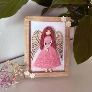 Anioł Różowy w Ramce