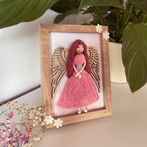 Anioł Różowy w Ramce